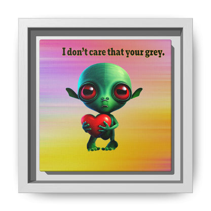 I don't care that your grey - framed canvas art (color blur)