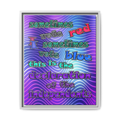declaration of the independents - framed canvas art (purple wave)