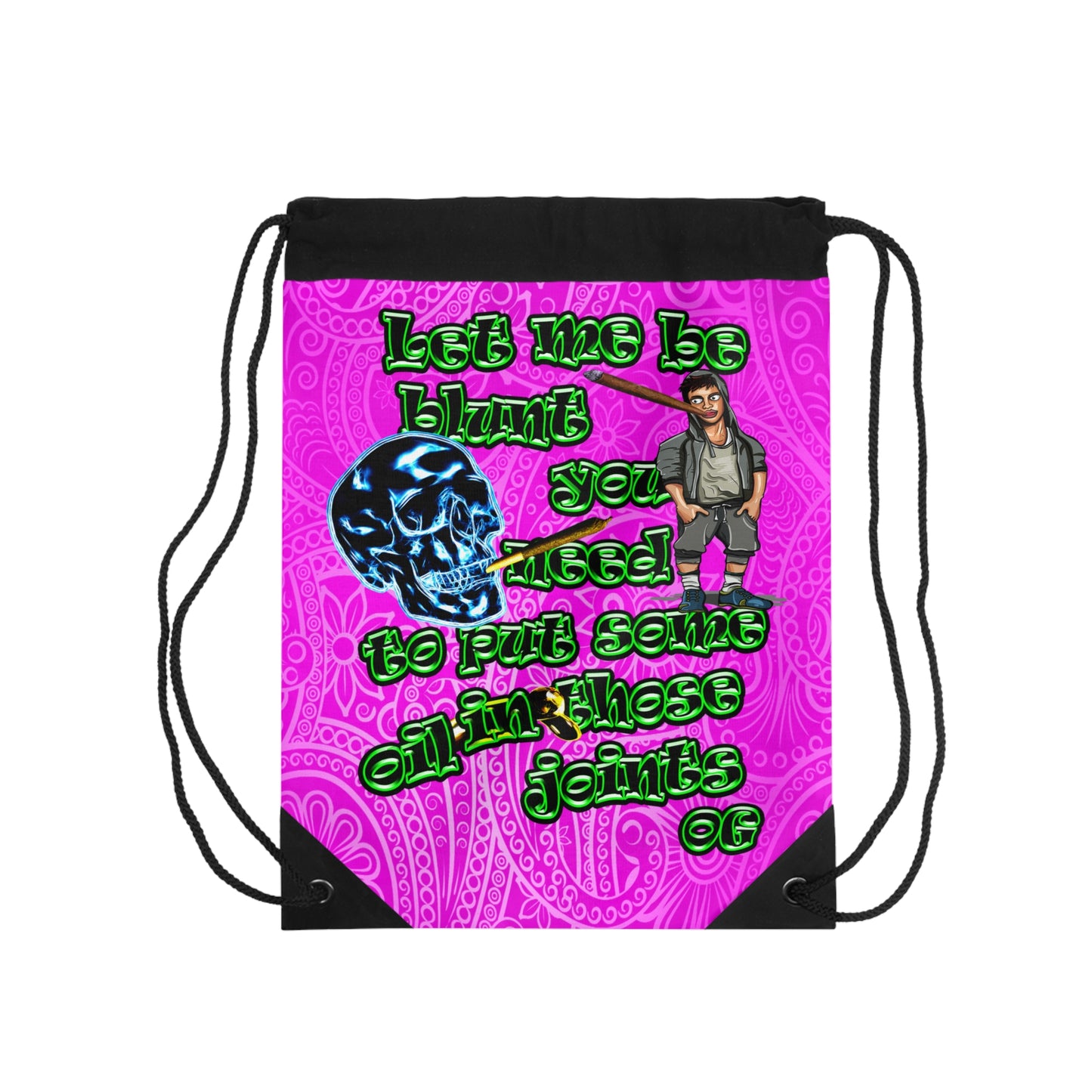 og - Drawstring Bag (pink swirl)