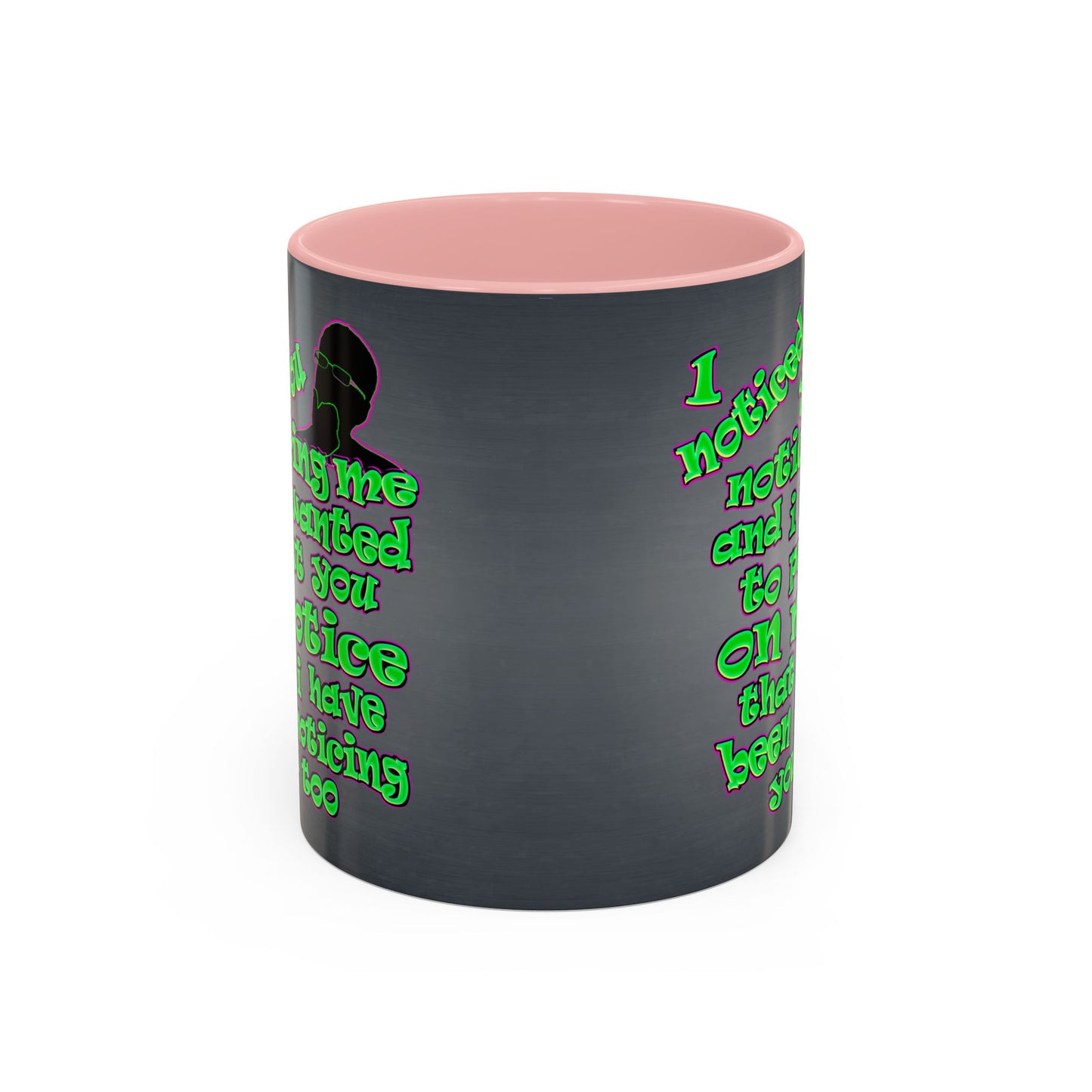 noticed you noticing - Accent Mug (grey-light grey)