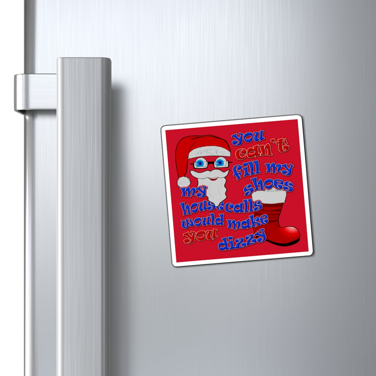santa's shoes - Magnets - (dark red)