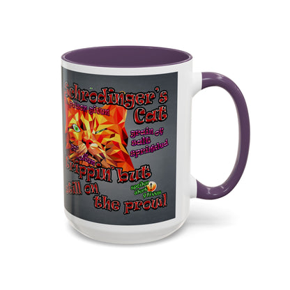 schrodinger's cat - Accent Mug (grey-light grey)