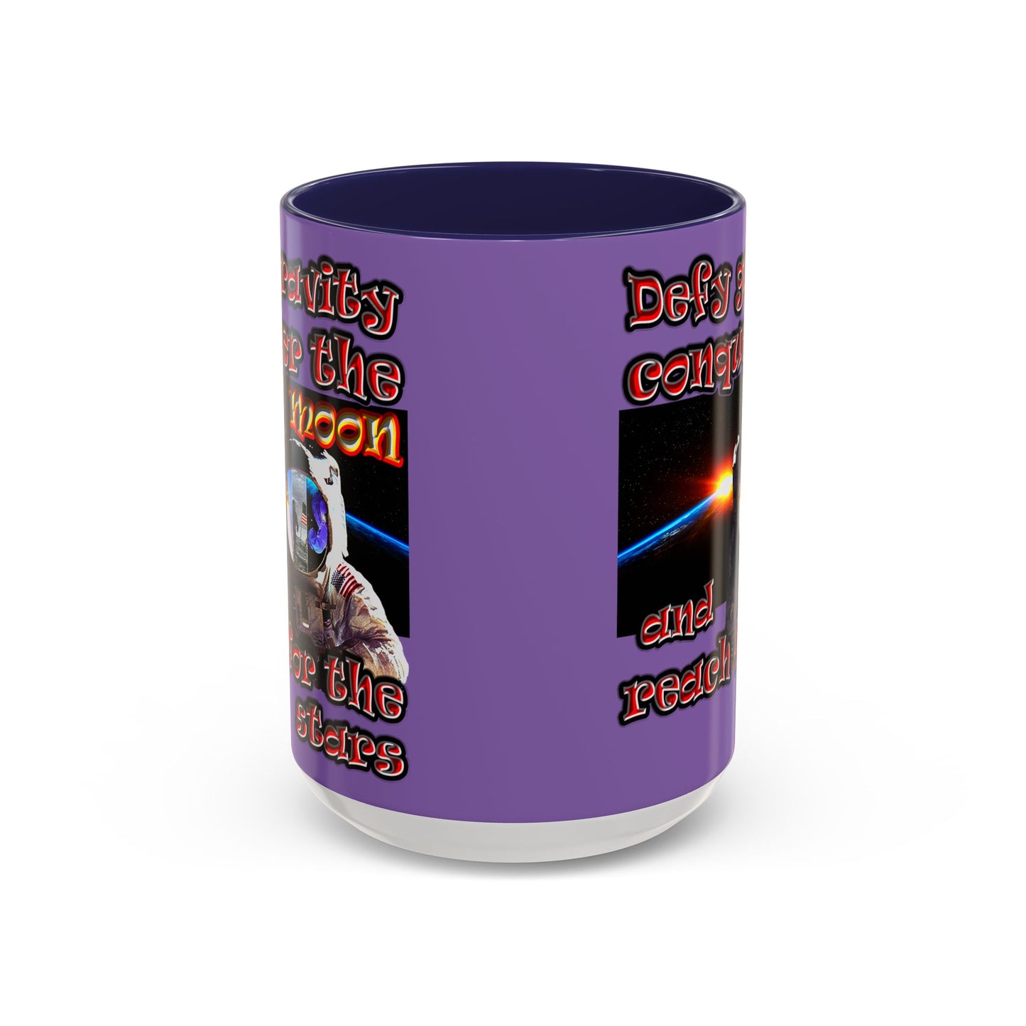 defy conquer reach - Accent Mug (light purple)