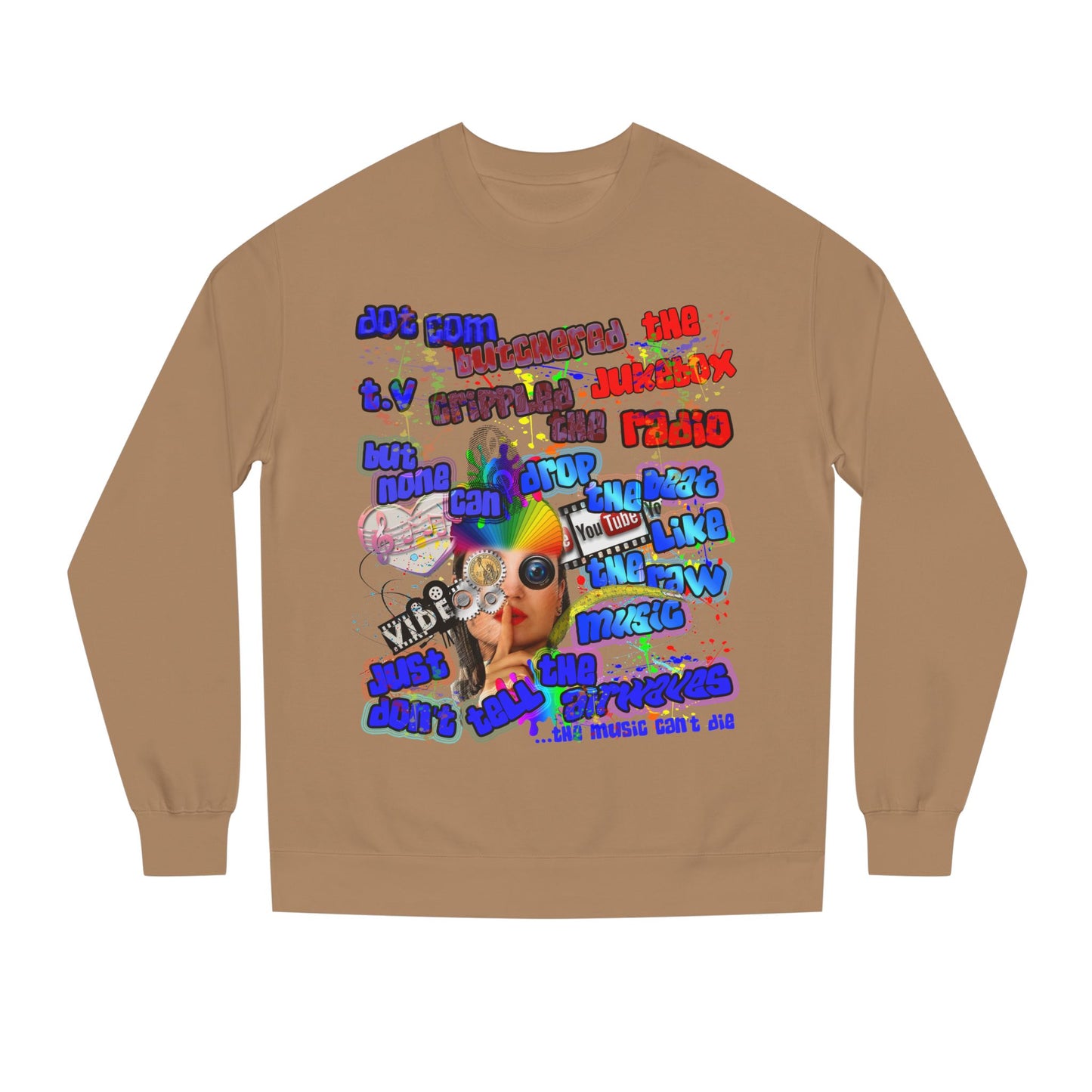 drop the beat - Unisex Crew Neck Sweatshirt