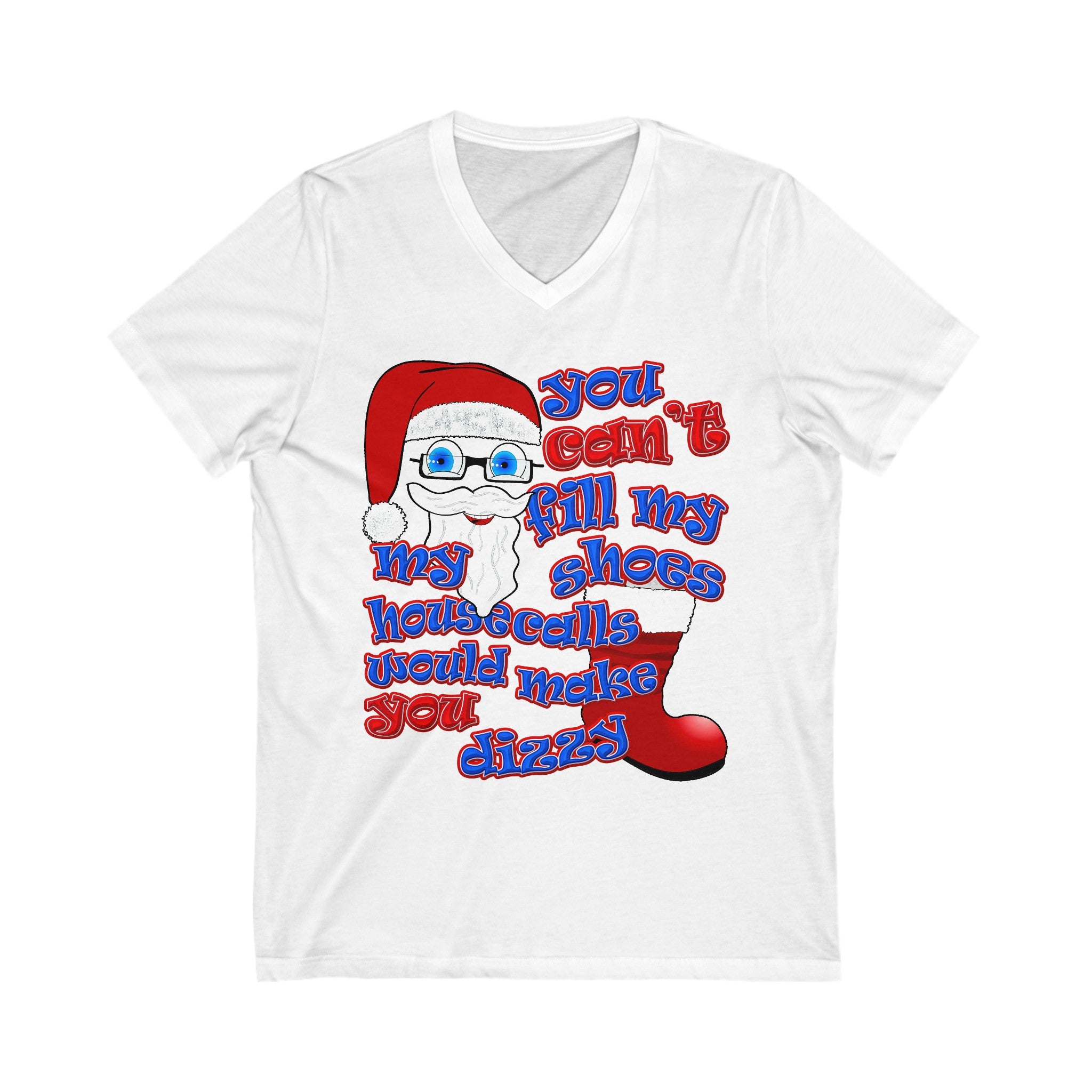 santa's shoes - Unisex Jersey Short Sleeve V-Neck Tee