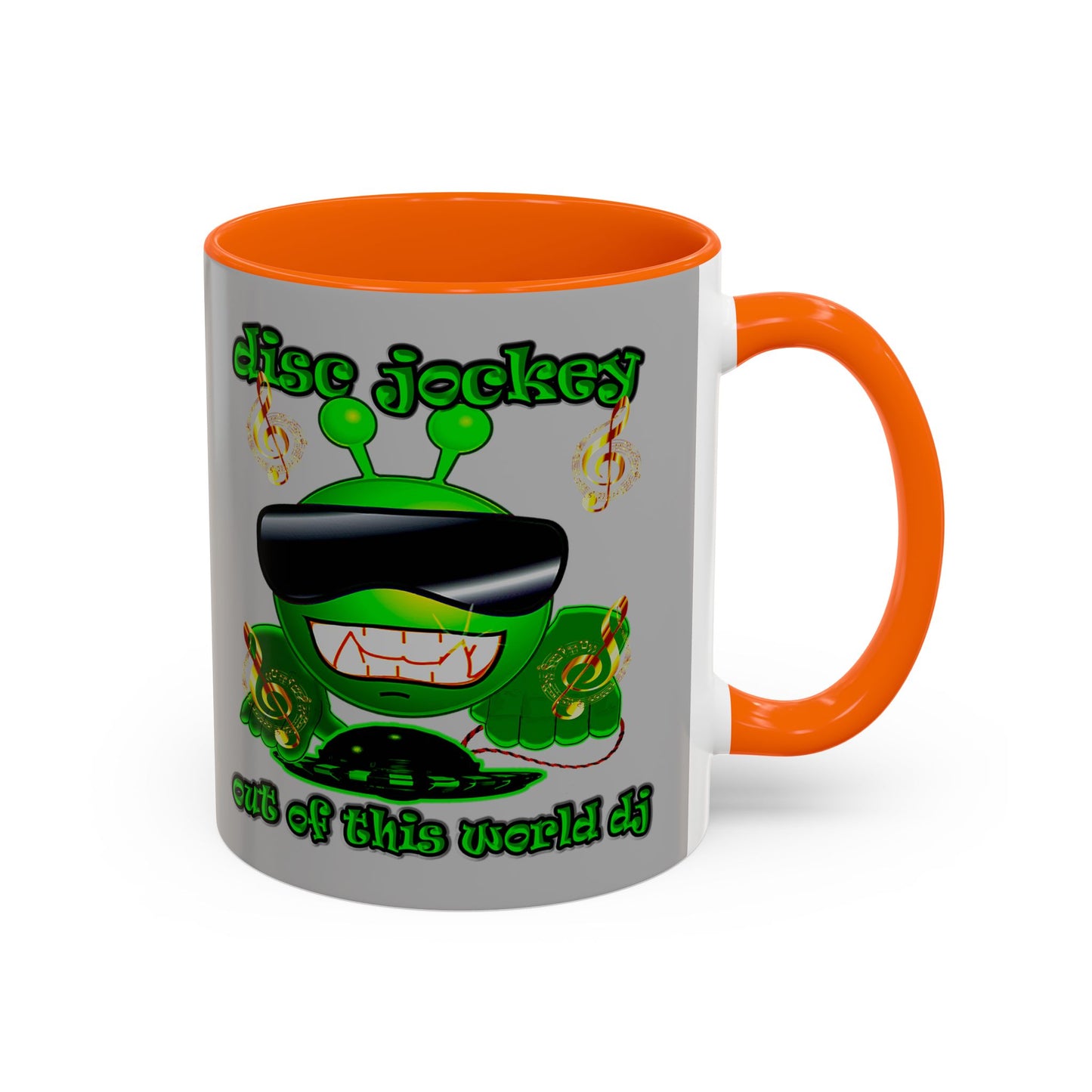 disc jockey - Accent Mug (light grey)