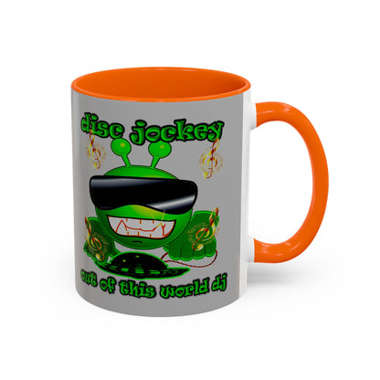 disc jockey - Accent Mug (light grey)