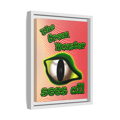green monster - framed canvas art (yellow-orange wave)
