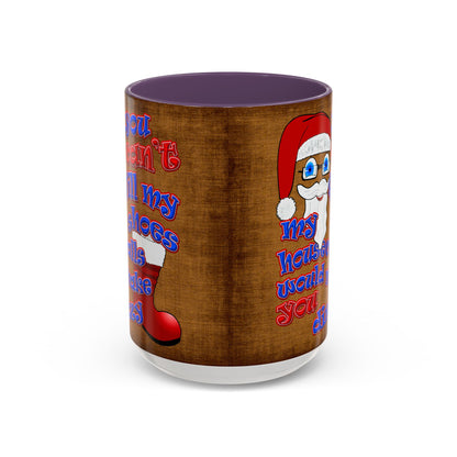 santa's shoes - Accent Mug (brown papyrus)