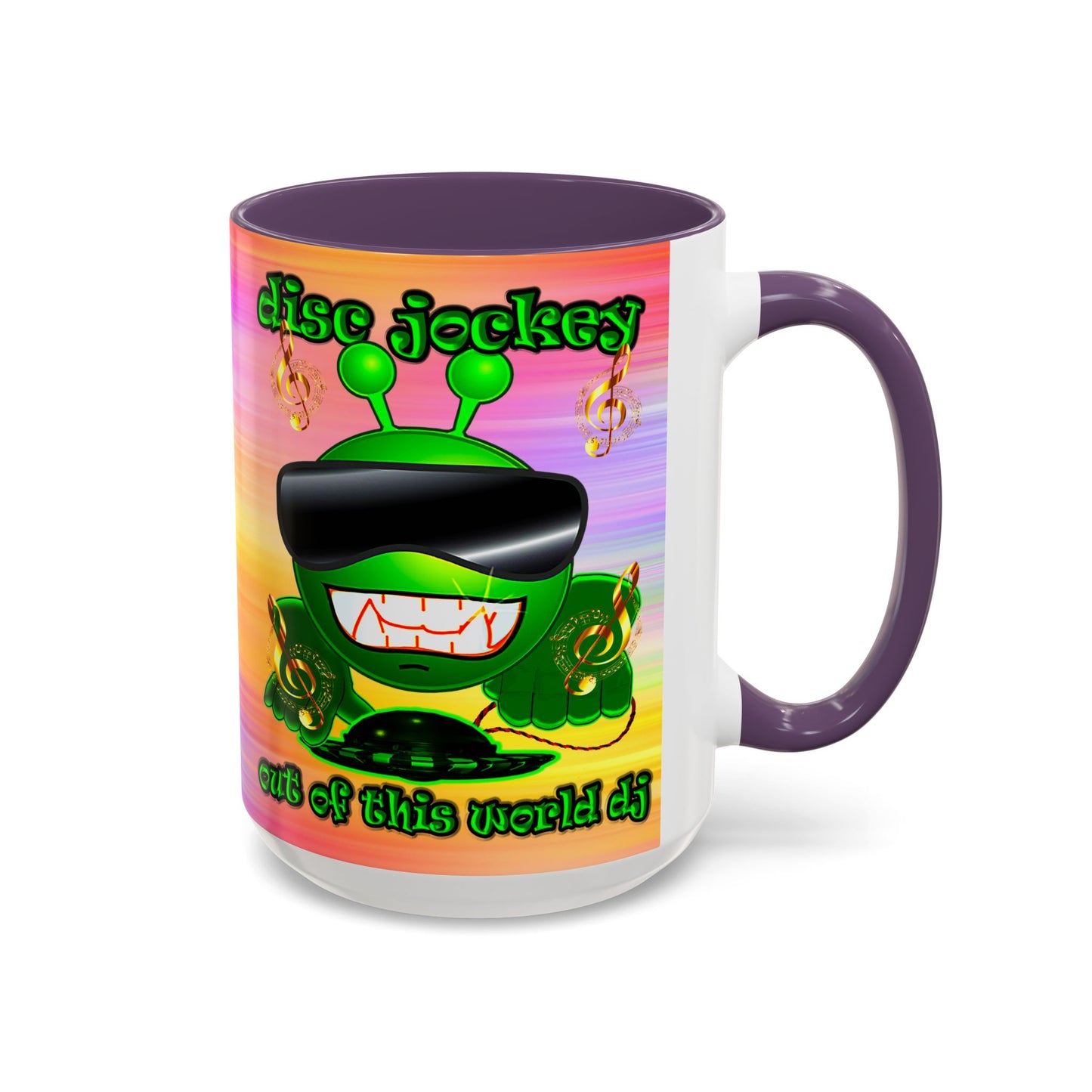 disc jockey - Accent Mug (color blur)
