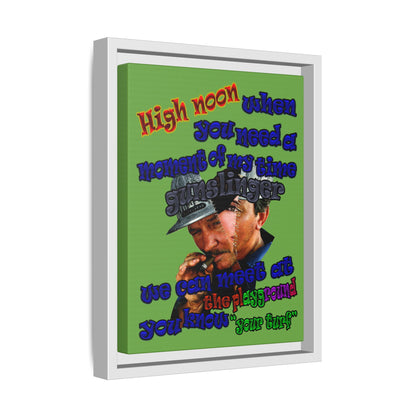 high noon - framed canvas art (green)