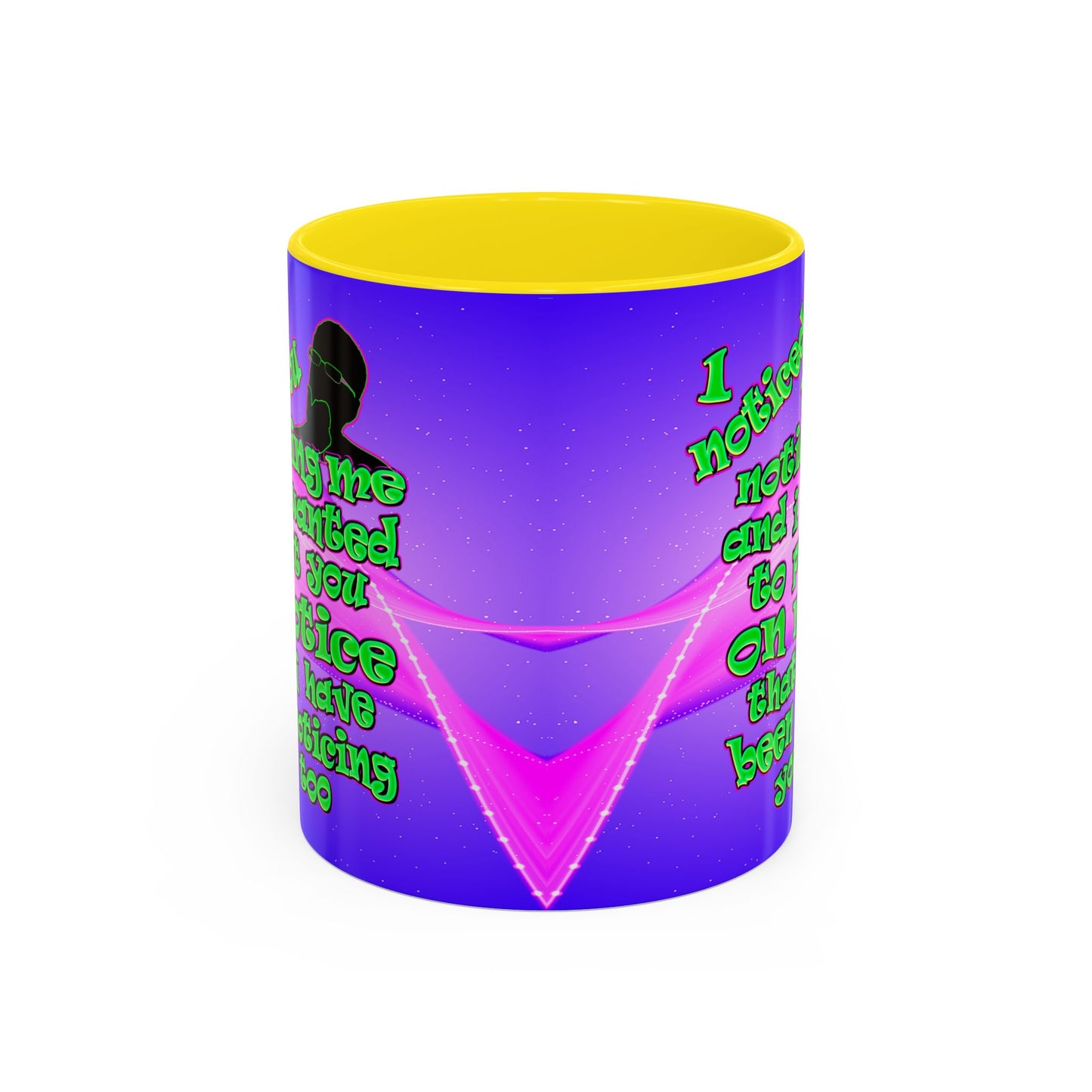 noticed you noticing - Accent Mug (purple-pink wave)