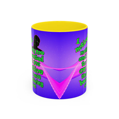 noticed you noticing - Accent Mug (purple-pink wave)