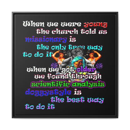 doggystyle - framed canvas art (black)