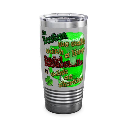 celtics logo - Ringneck Tumbler, 20oz (light grey)