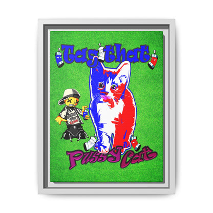 tag that - framed canvas art (green turf)