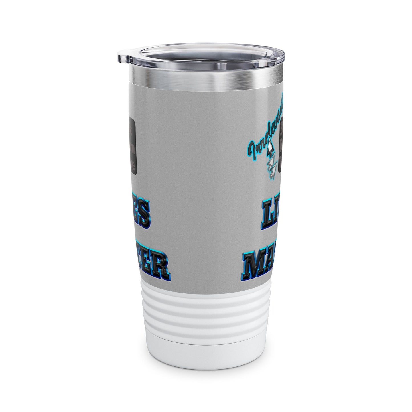 irrelevant - Ringneck Tumbler, 20oz (light grey)