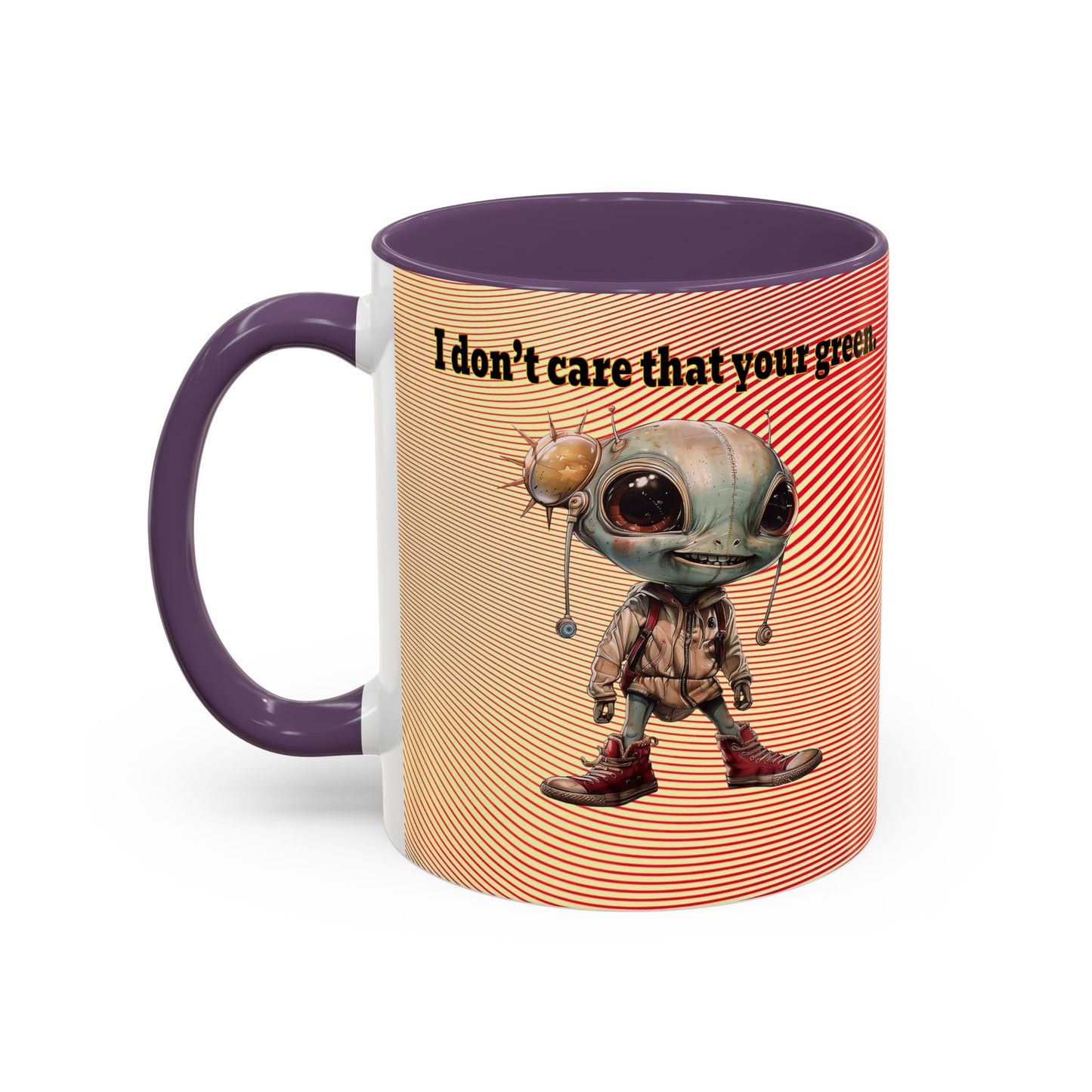 I don't care that your grey - Accent Mug (yellow-orange wave)
