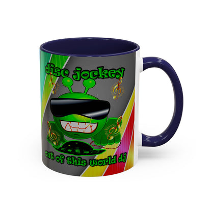 disc jockey - Accent Mug (rainbow split)
