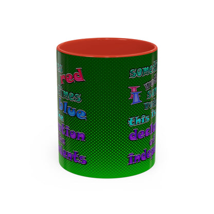 declaration of the independents - Accent Mug (logo green)