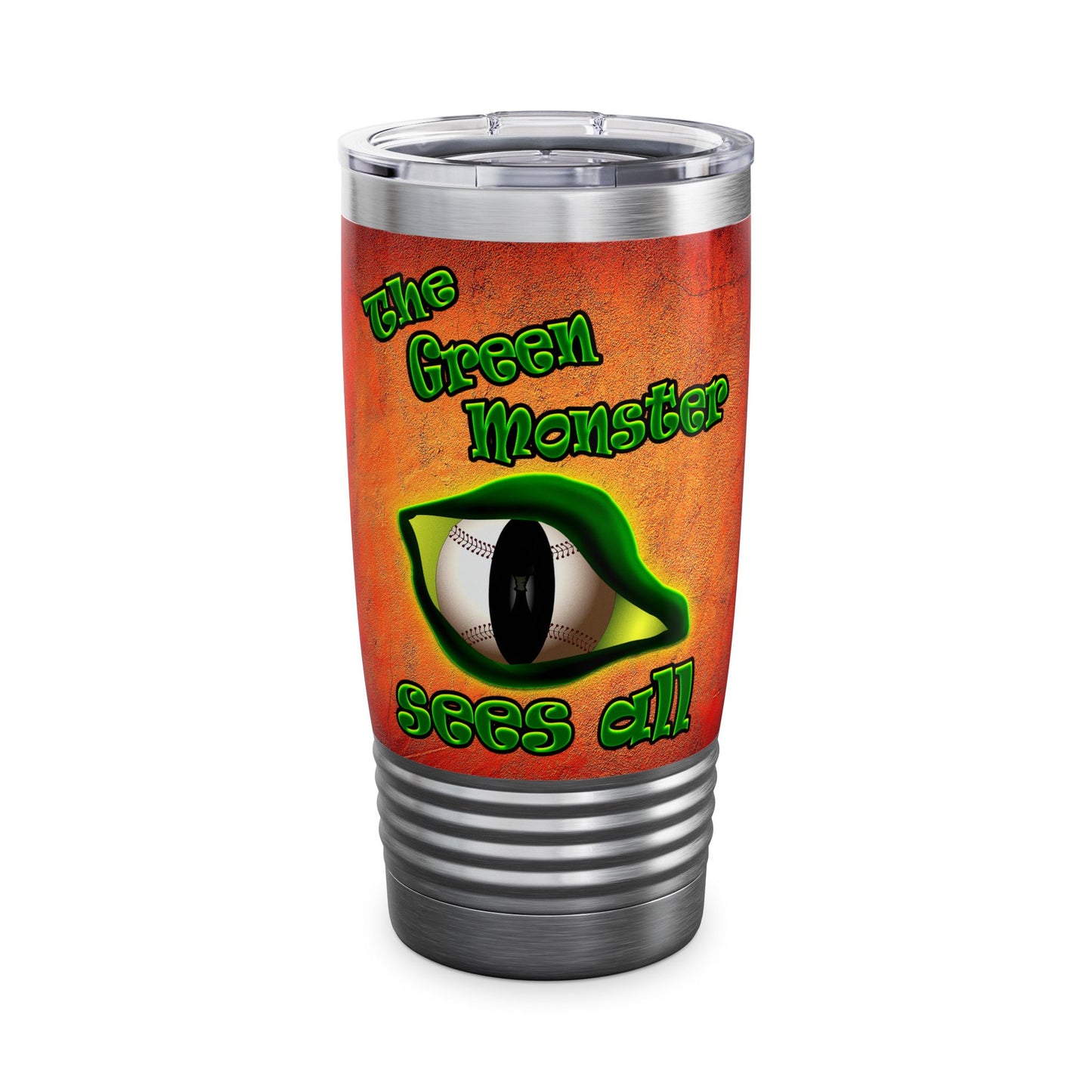green monster - Ringneck Tumbler, 20oz (burnt orange)