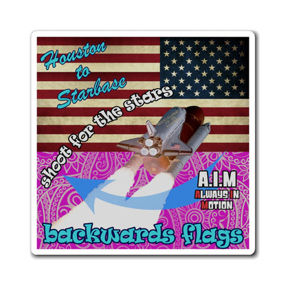 shoot for the stars - Magnets - (pink swirl)