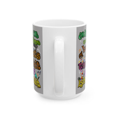 the bum's shit - White Mug (light grey)