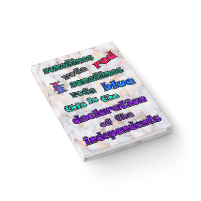 declaration of the independents - journal-blank (white marble)