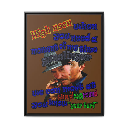 high noon - framed canvas art (brown)
