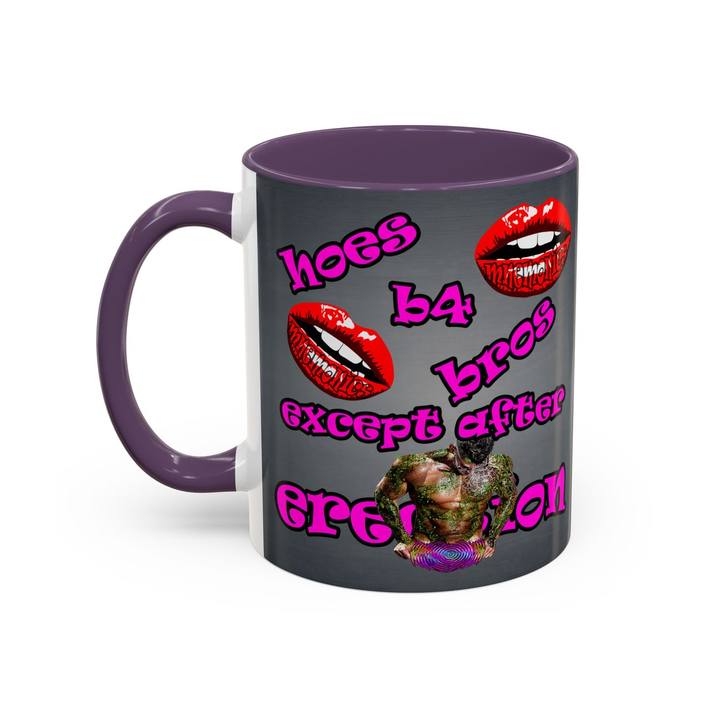hoes b4 bros - Accent Mug (grey-light grey)