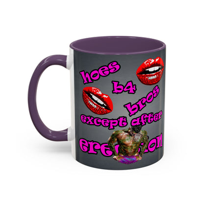hoes b4 bros - Accent Mug (grey-light grey)
