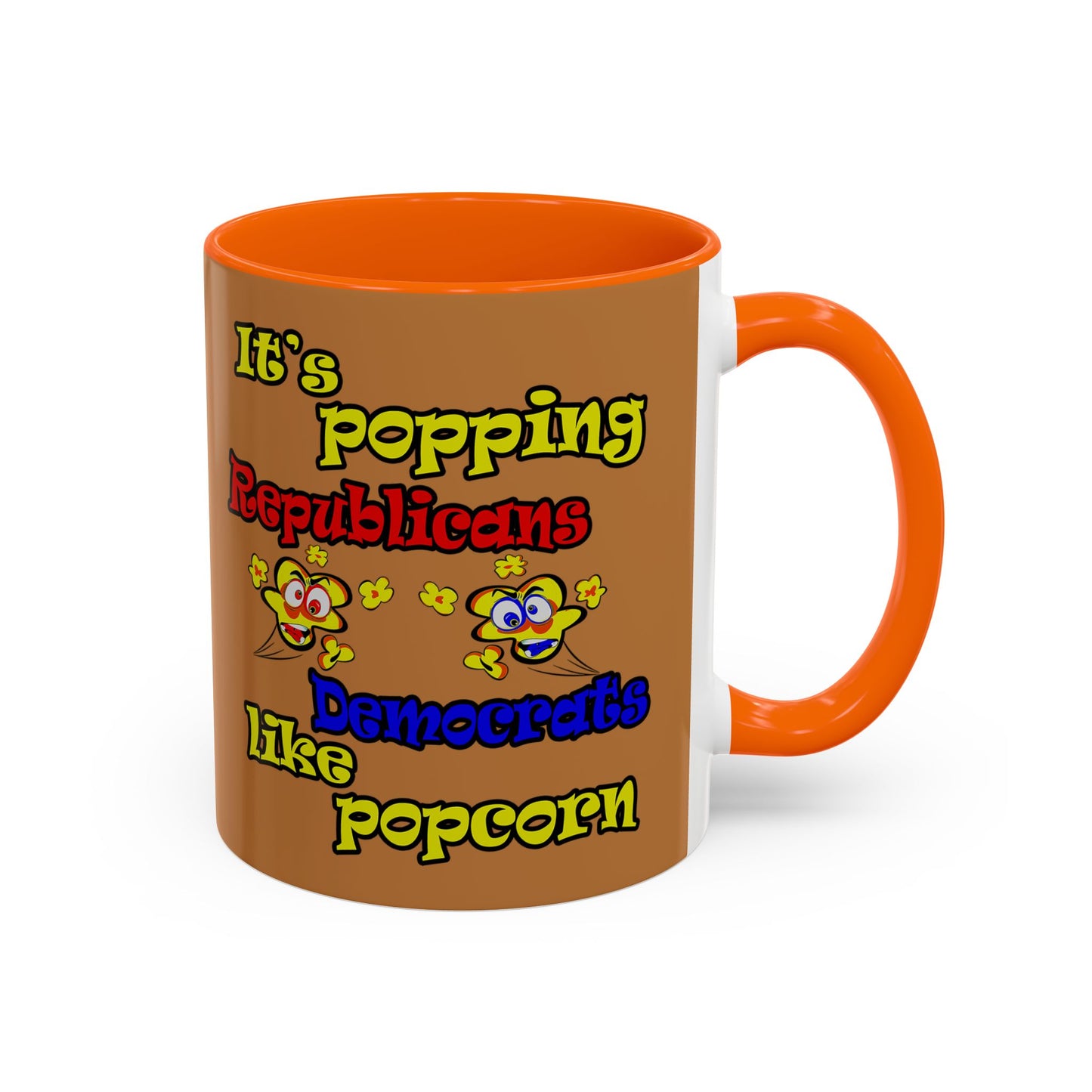 popping like popcorn - Accent Mug (light brown)