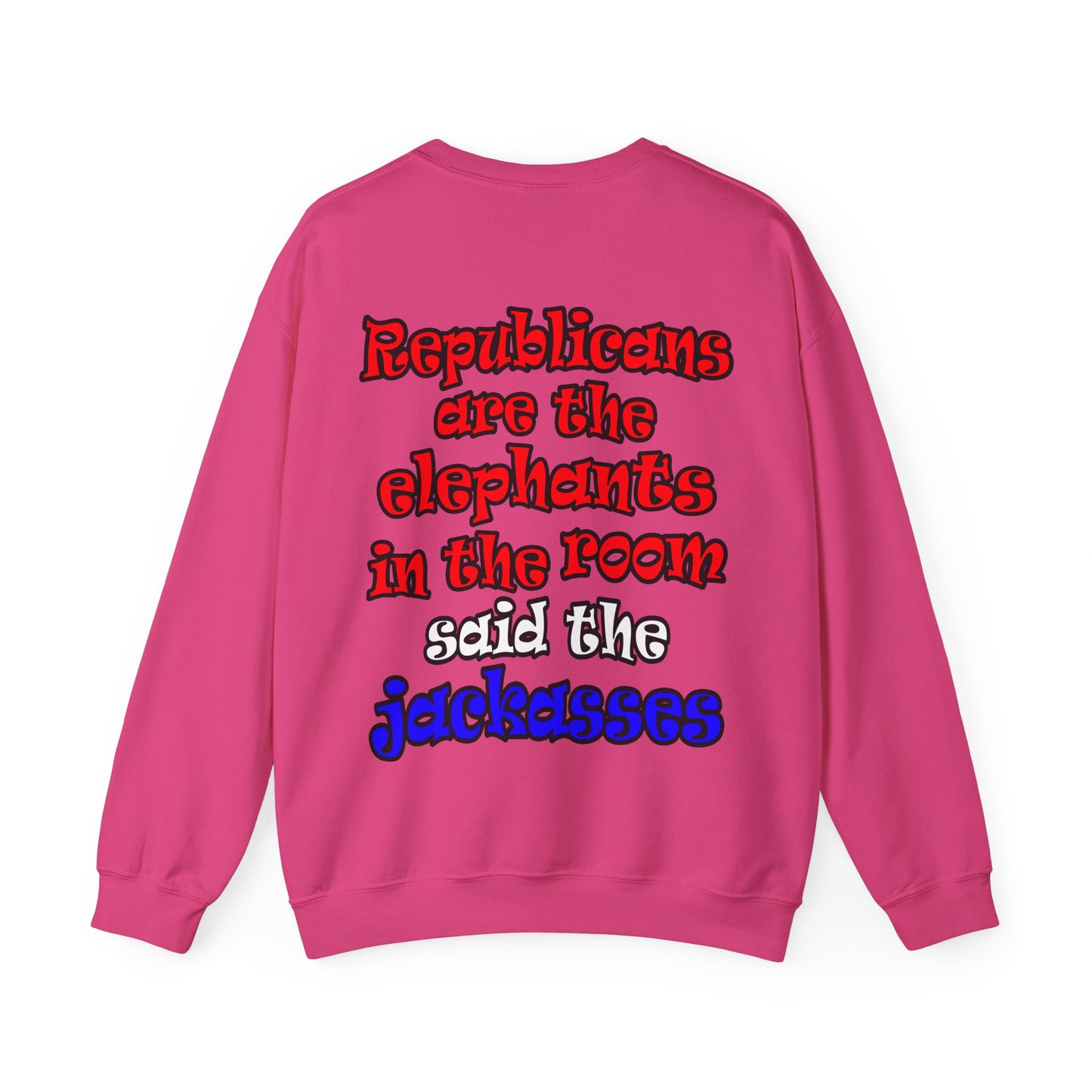 donkeys and elephants - Unisex Heavy Blend™ Crewneck Sweatshirt
