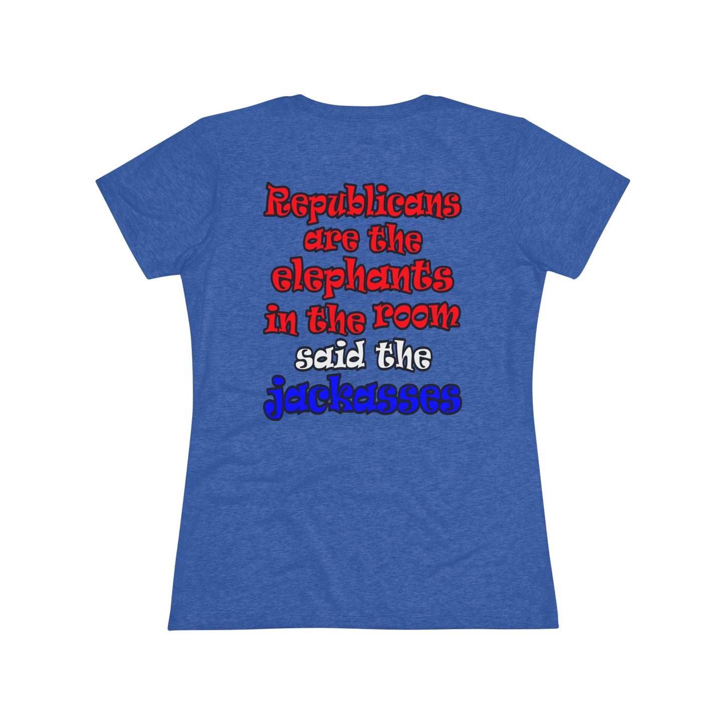donkeys and elephants - Women's Triblend Tee