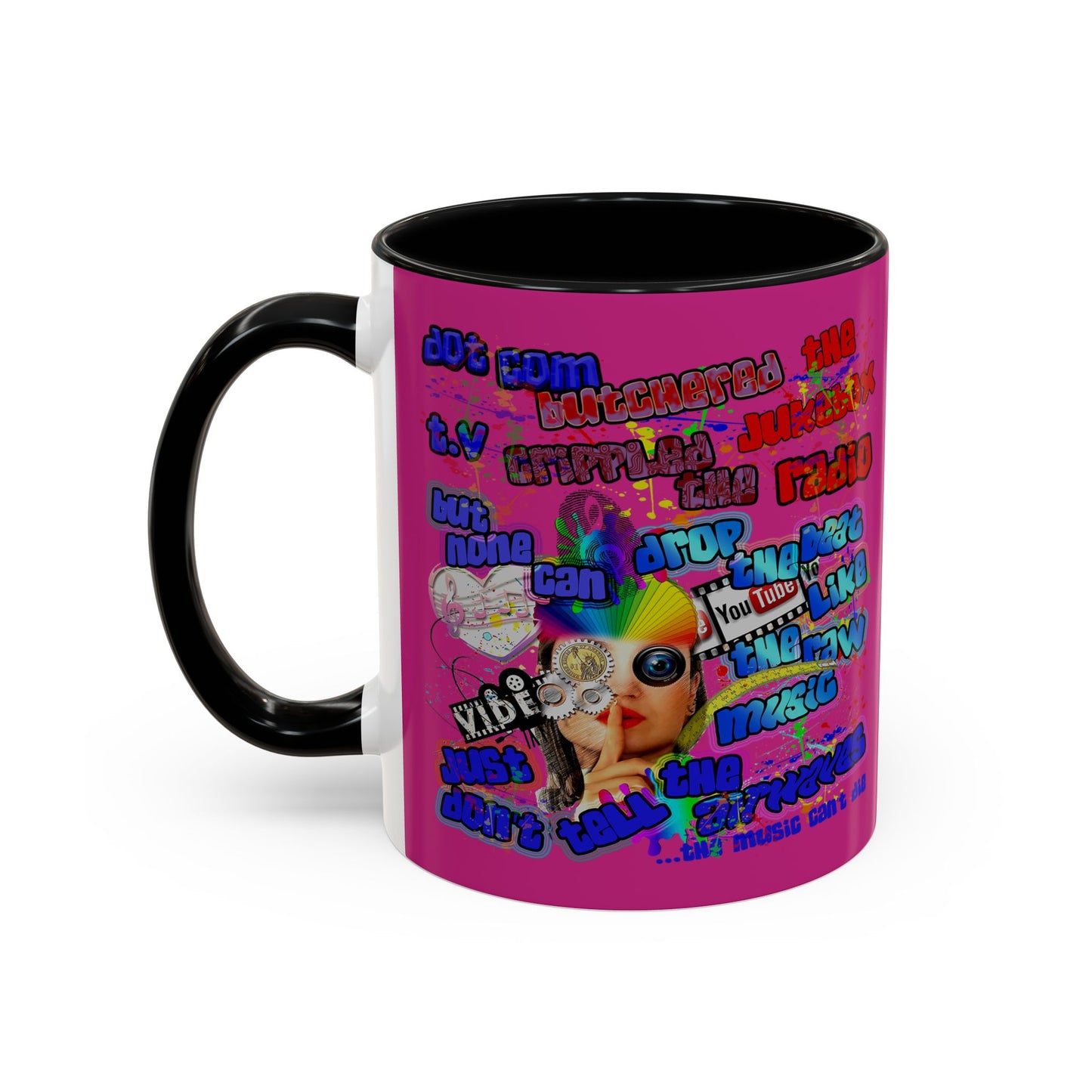 drop the beat - Accent Mug (pink)