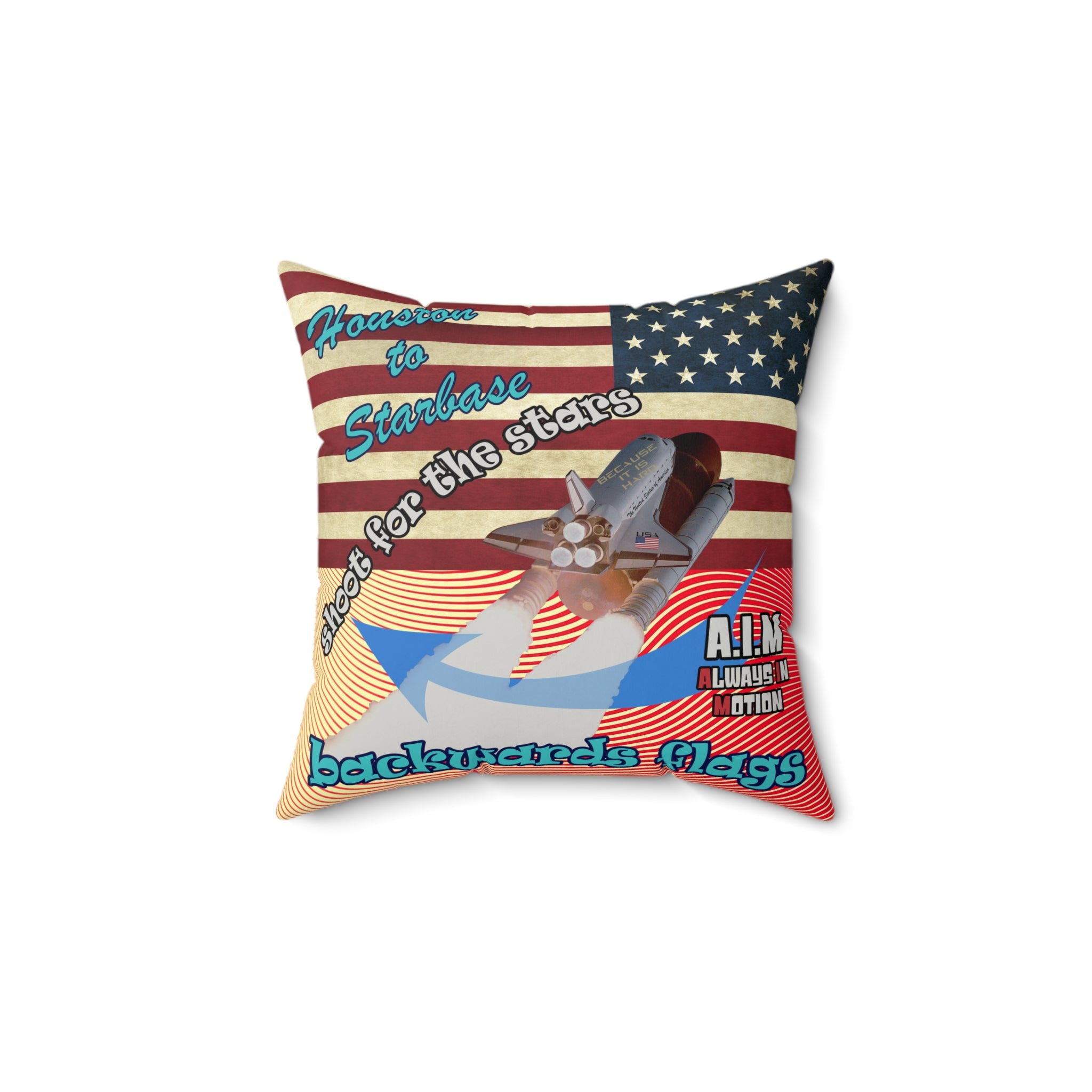 shoot for the stars - Faux Suede Square Pillow - (yellow-orange wave)