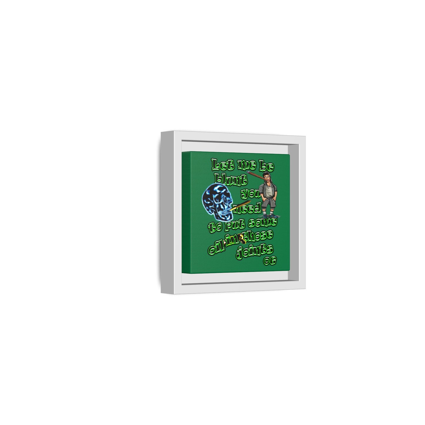 og - framed canvas art (dark green)