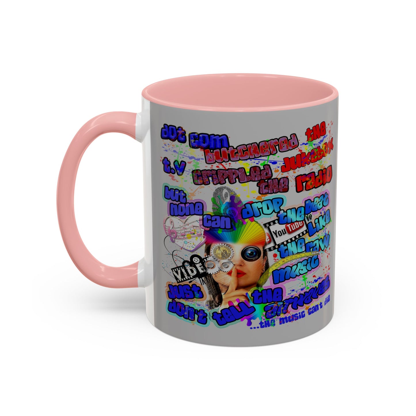 drop the beat - Accent Mug (light grey)