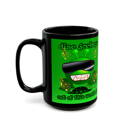 disc jockey - Black Mug (logo green)