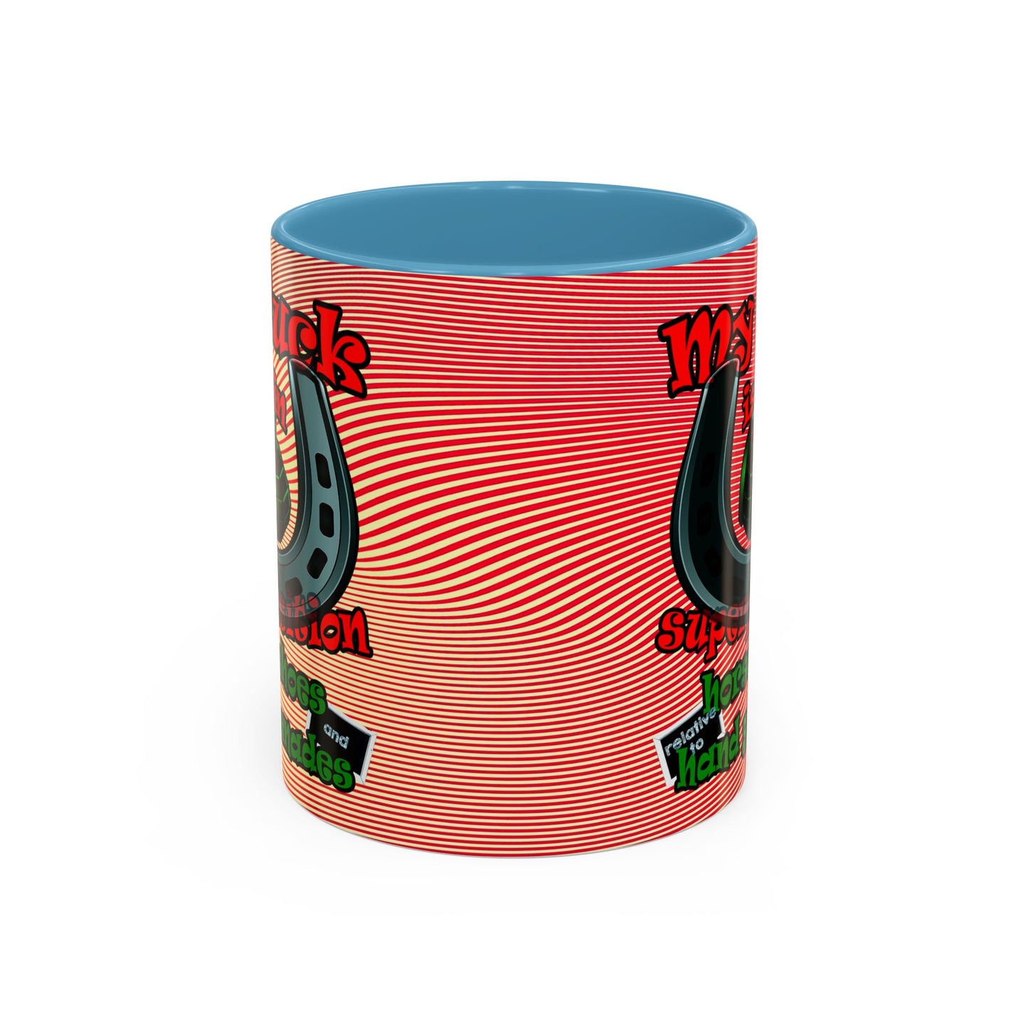 my luck - Accent Mug (yellow-orange wave)