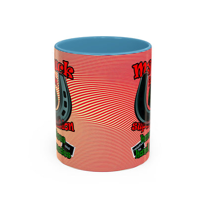 my luck - Accent Mug (yellow-orange wave)