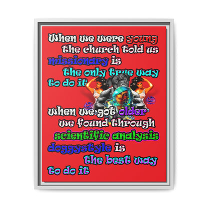 doggystyle - framed canvas art (red)