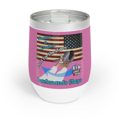 shoot for the stars - Chill Wine Tumbler (light pink)