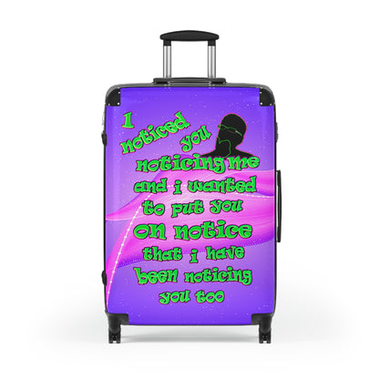 noticed you noticing - Suitcase (purple-pink wave)