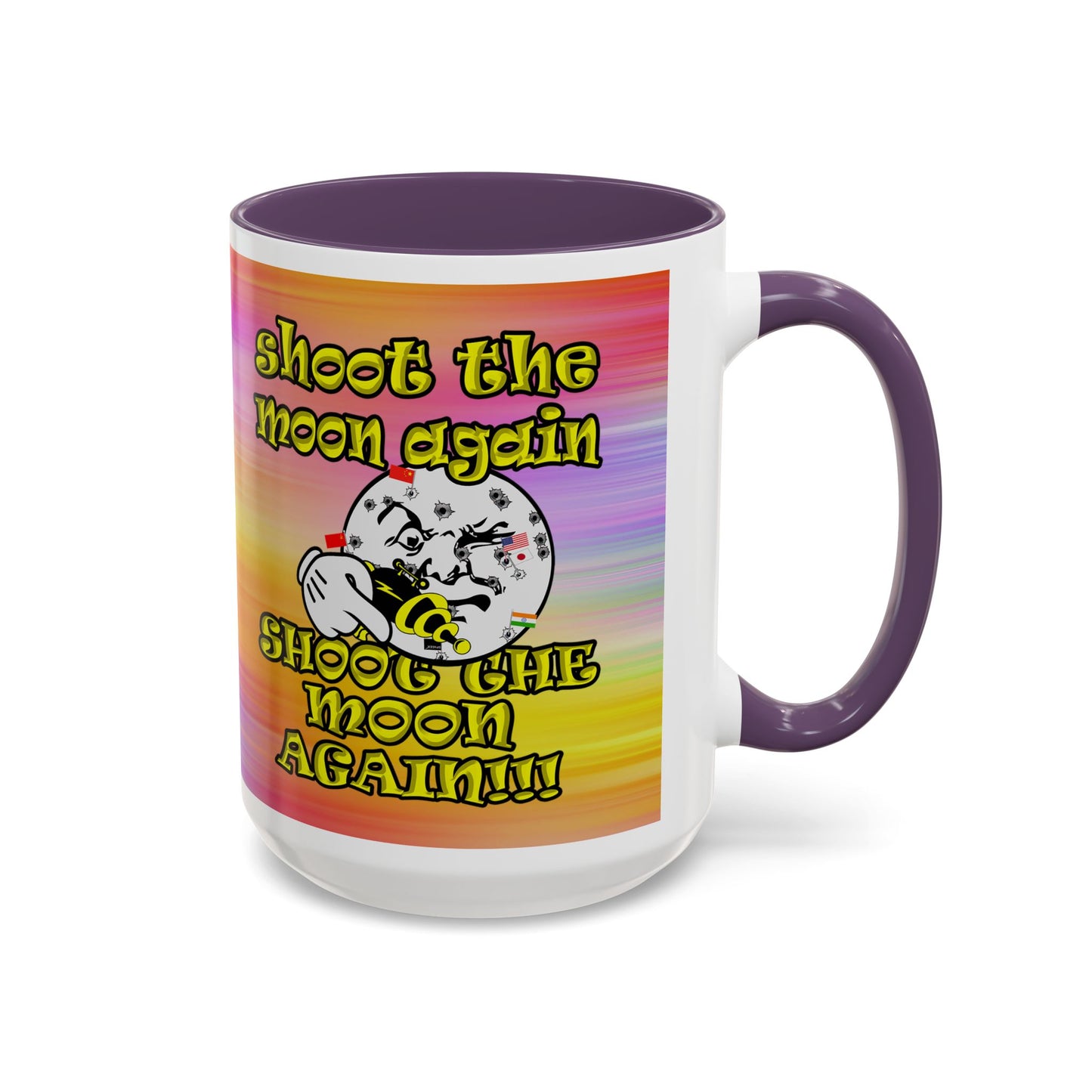 shoot the moon again - Accent Mug (color blur)