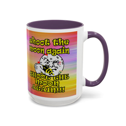 shoot the moon again - Accent Mug (color blur)