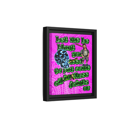 og - framed canvas art (pink swirl)