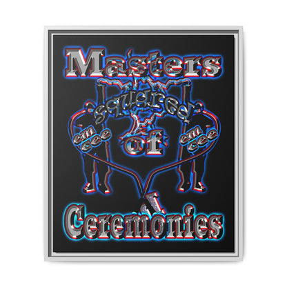em cee squared - framed canvas art (black)