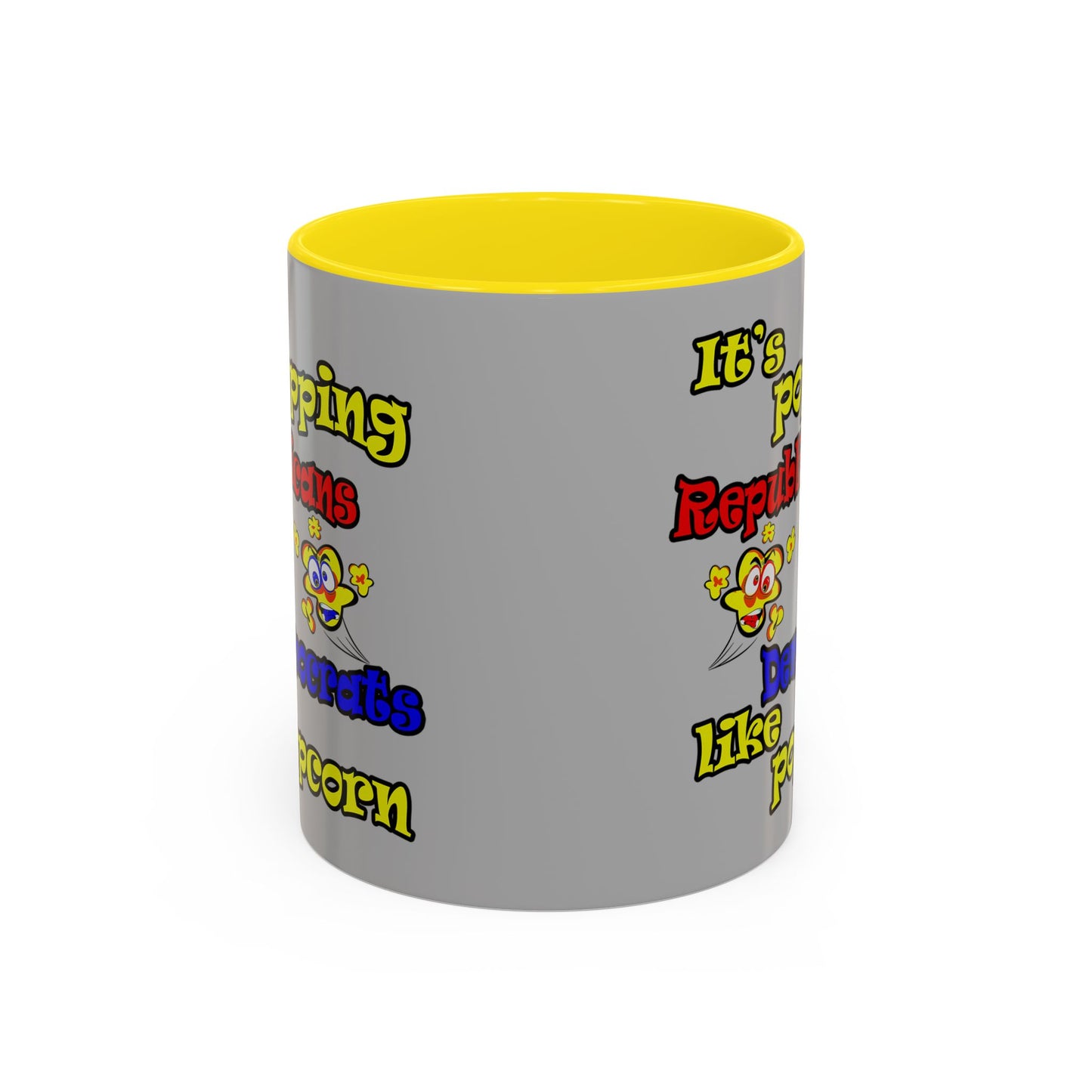 popping like popcorn - Accent Mug (light grey)