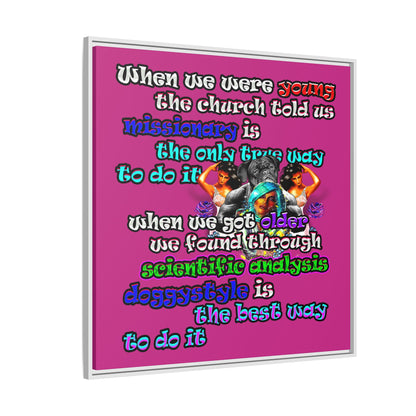 doggystyle - framed canvas art (pink)